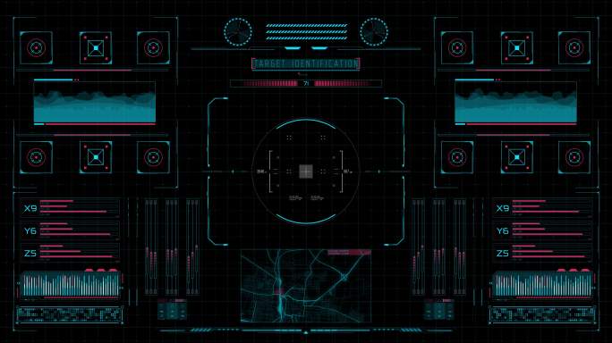 数字未来主义HUD控制面板
