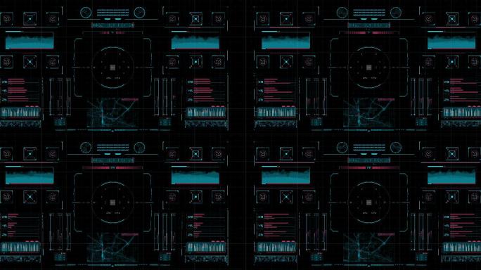 数字未来主义HUD控制面板
