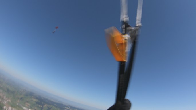 跳伞航拍滑翔伞运动户外极限运动