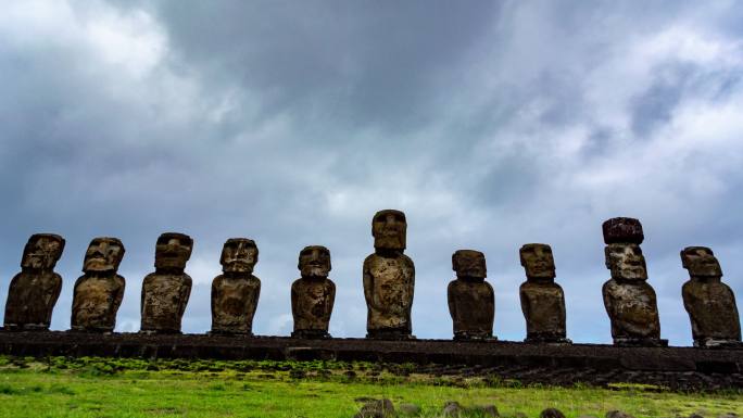 智利复活节岛旅游景点纪录片历史古代宝塔古