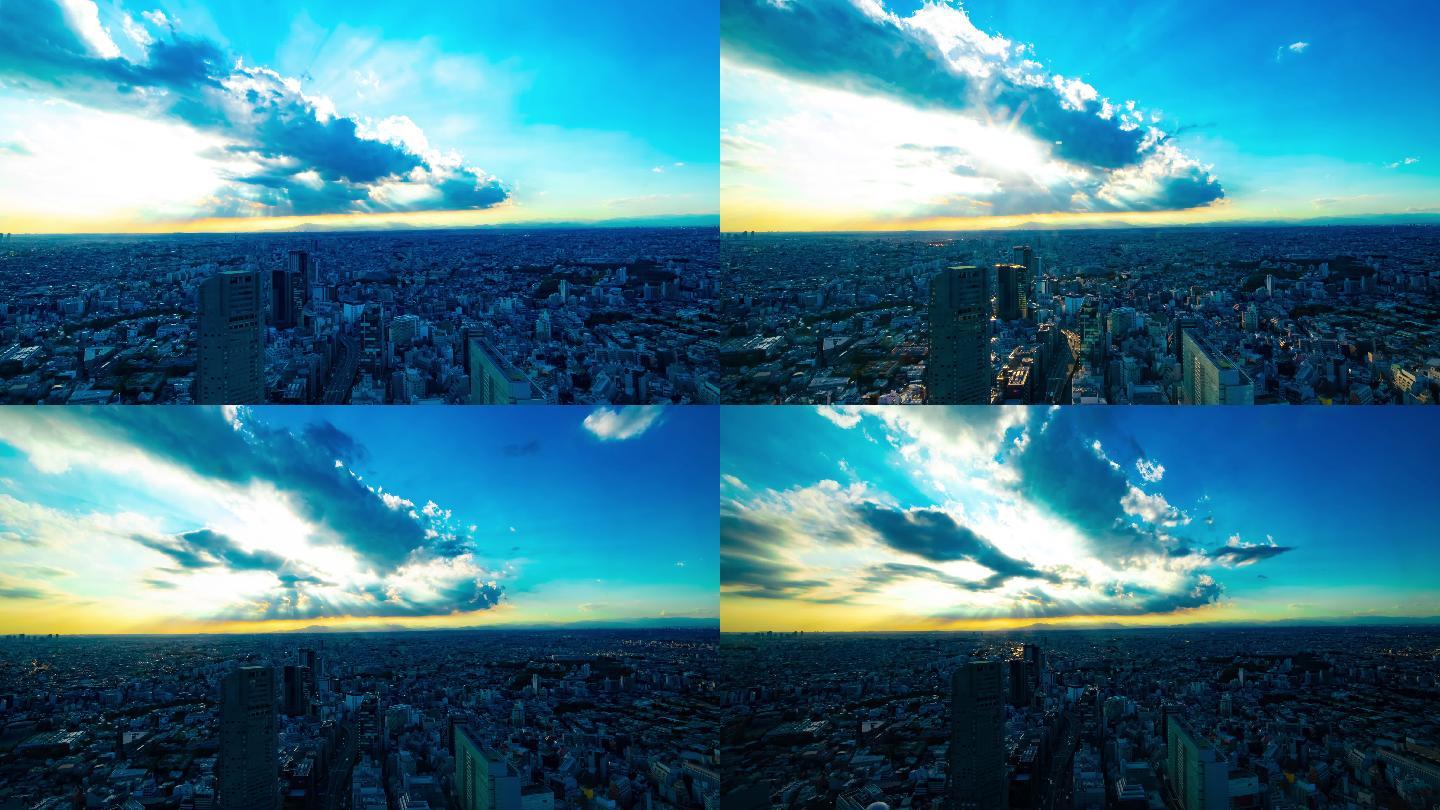 东京城市景观日本首都全景大景航拍俯瞰