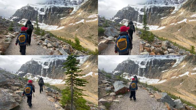 徒步旅行远行带娃爬山