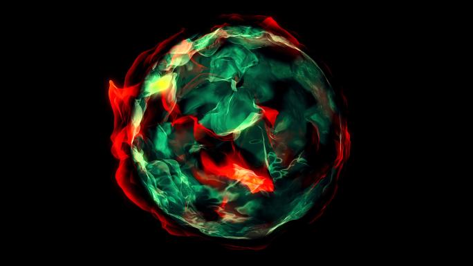 燃料地球仪的动画梦幻科幻能量球特效球体
