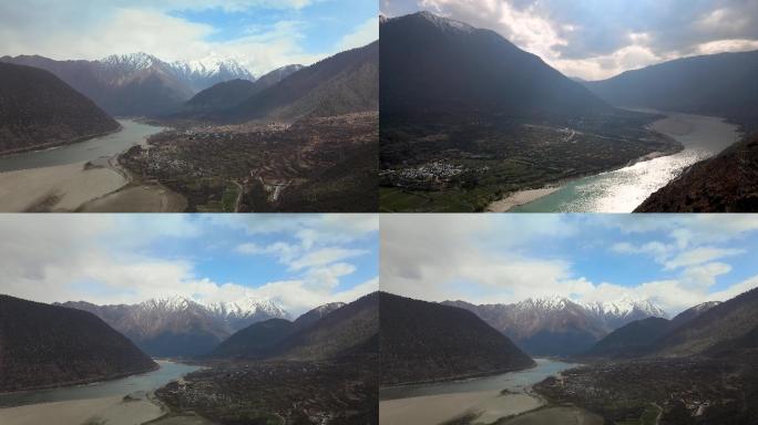 4K航拍西藏雅鲁藏布大峡谷