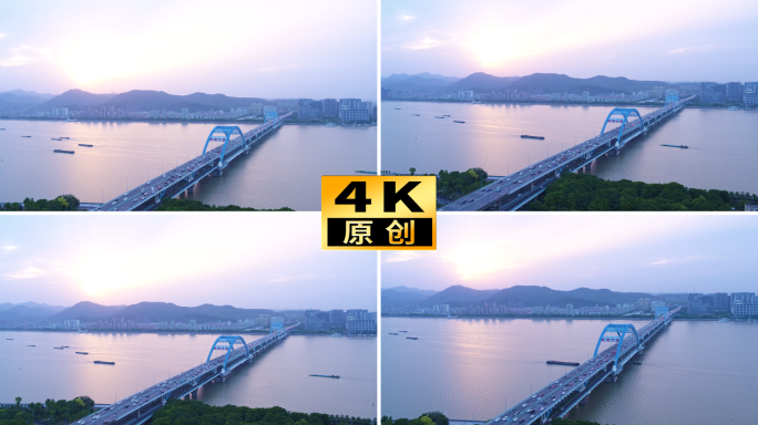 4K杭州复兴大桥 黄昏 2段