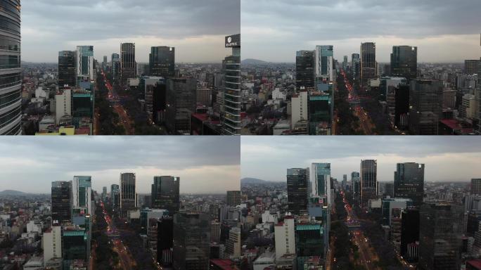 墨西哥城现代城市景观鸟瞰图