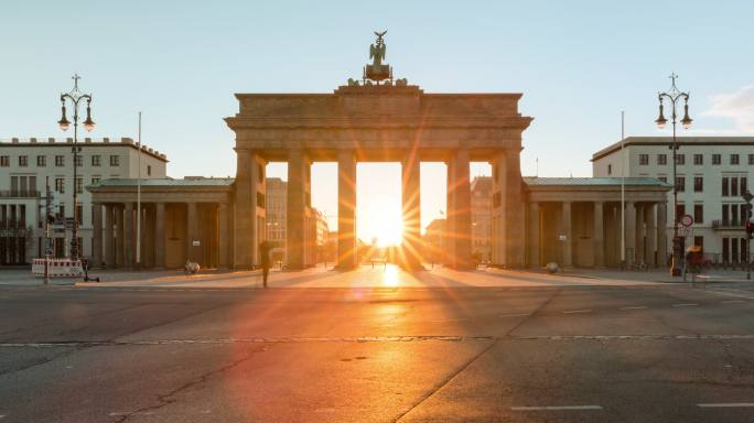 柏林市中心的勃兰德堡门