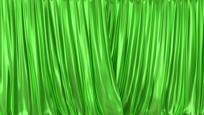 绿色窗帘的3D动画