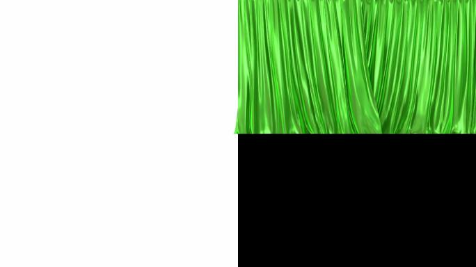 绿色窗帘的3D动画