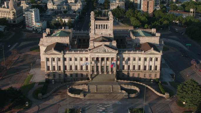 乌拉圭蒙得维的亚城市景观鸟瞰图