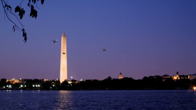 华盛顿特区白宫美国首都华盛顿夜景地标建筑