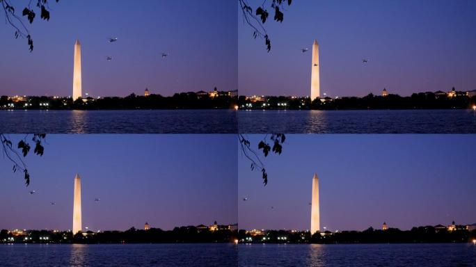 华盛顿特区白宫美国首都华盛顿夜景地标建筑