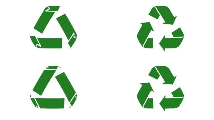 动画回收符号垃圾分类卡通标识logo