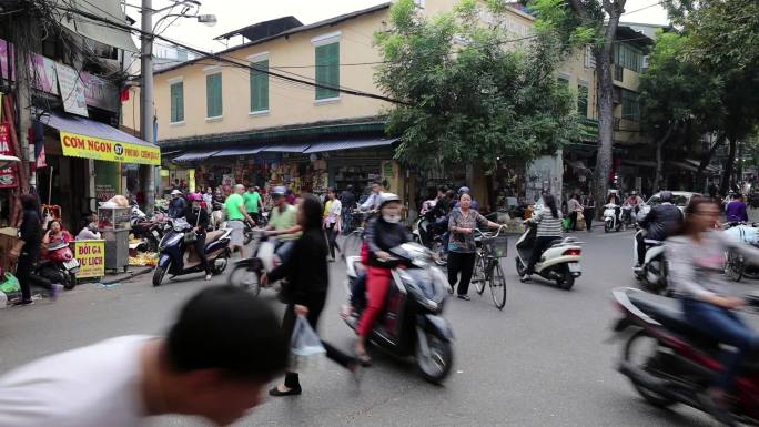 越南河内的混乱交通