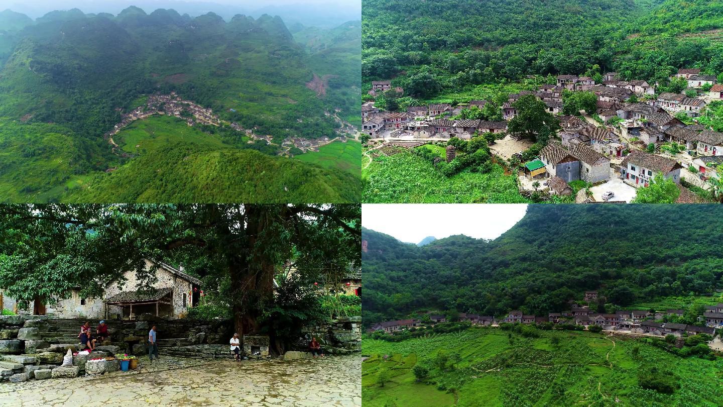 贵州省黔西南州兴义市雨补鲁天坑乡村风景
