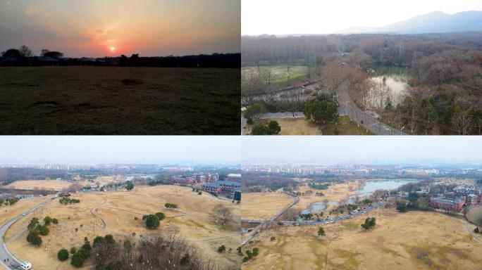 紫金山 南京 体育公园 落日