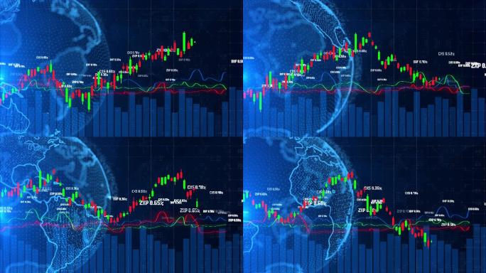 数字股票市场或外汇交易图形背景