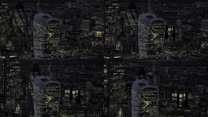 英国伦敦市中心鸟瞰图