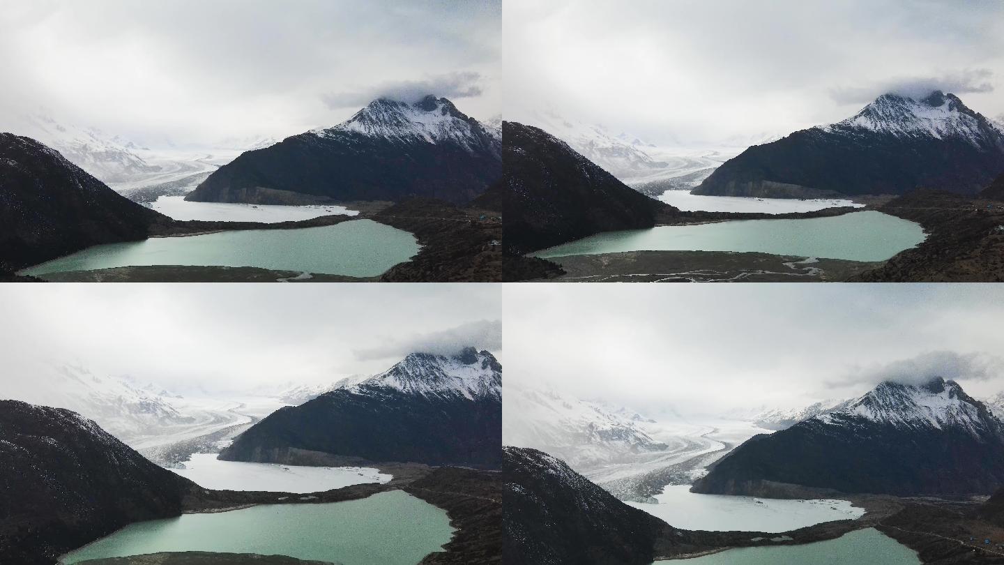 4K航拍西藏来古冰川