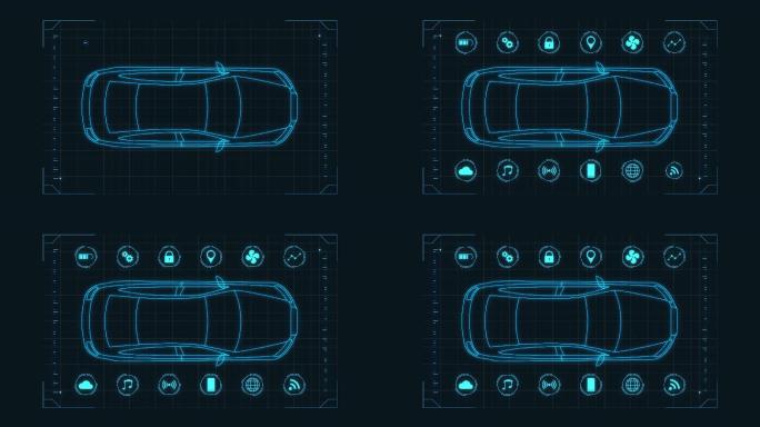 未来汽车概念线框智慧科技科技感