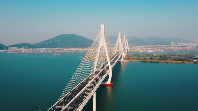4K航拍珠海洪鹤大桥4