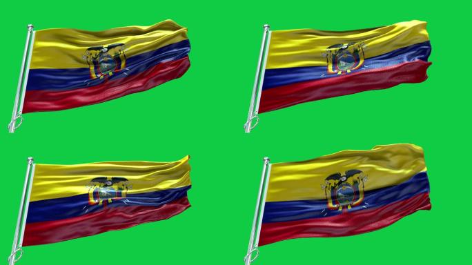 厄瓜多尔国旗视频素材