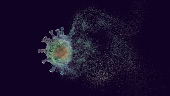 病毒破坏过程新冠疫情疾病结构德尔塔