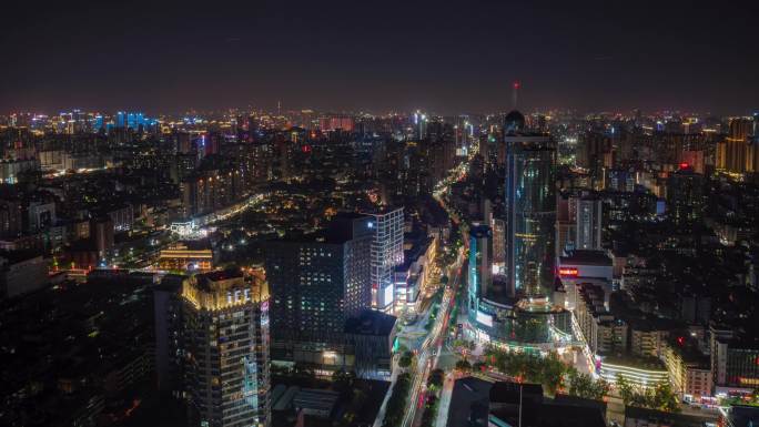 最新佛山禅城天际线夜景延时