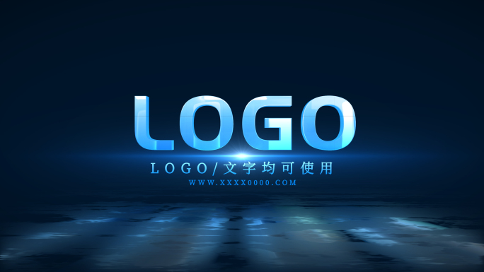 简约镂空LOGO文字标题落版（无插件）