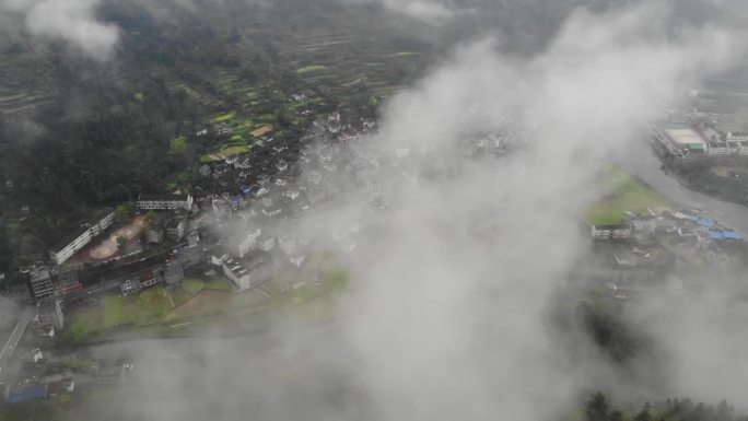 德夯苗寨航拍大景