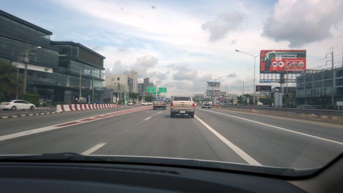 泰国曼谷公路上驾驶的场景