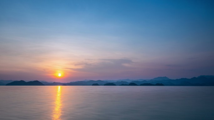 千岛湖日落延时