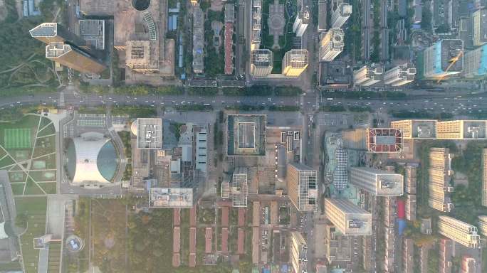沈阳城市高楼大厦俯拍素材