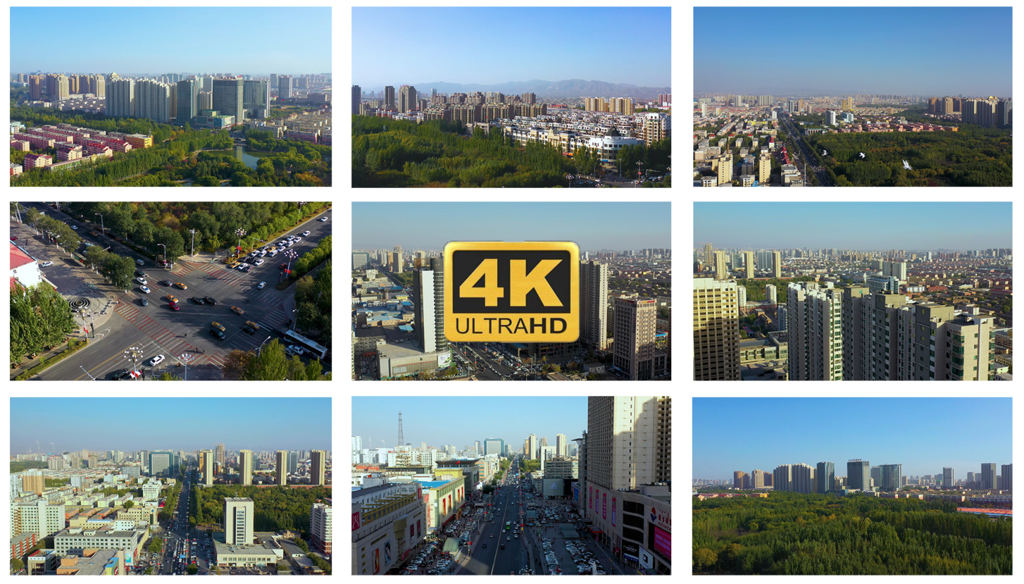 4K包头城市航拍（2）素材
