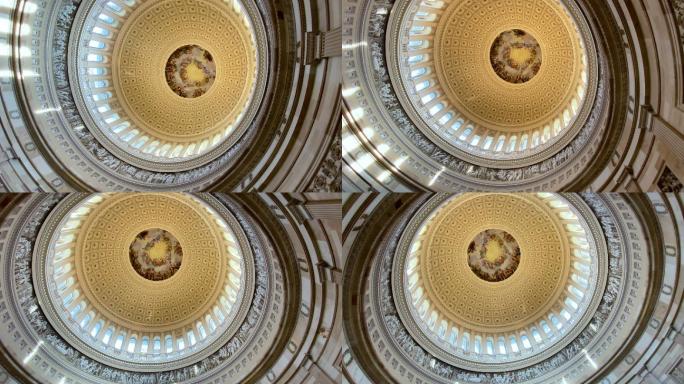 美国国会大厦内部的圆顶