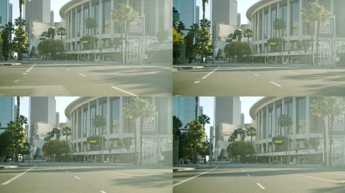 洛杉矶市中心空荡荡的街道