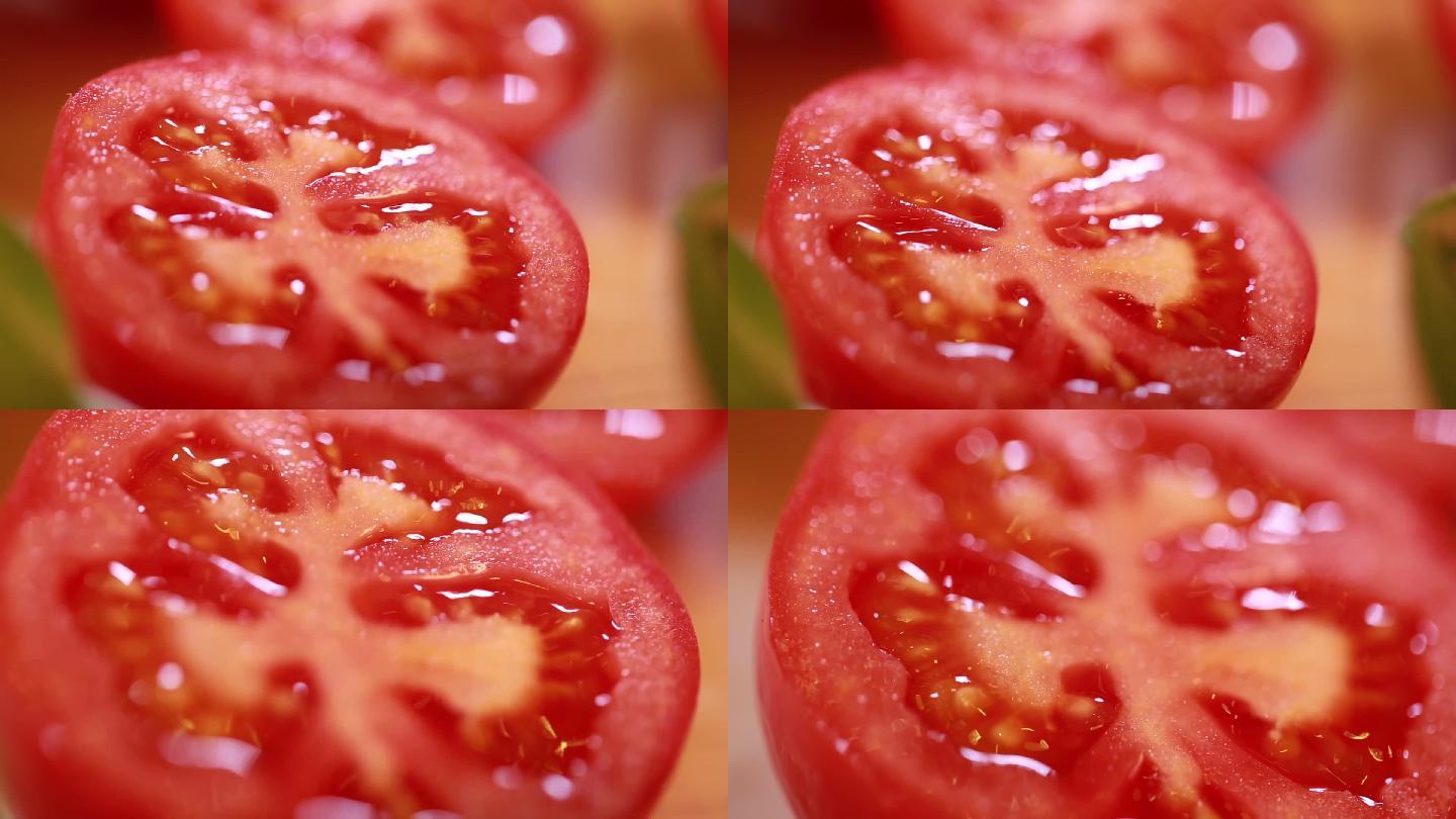 【镜头合集】微距切开的西红柿 (2)