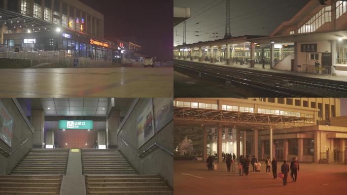 安阳火车站夜景 全镜头100帧