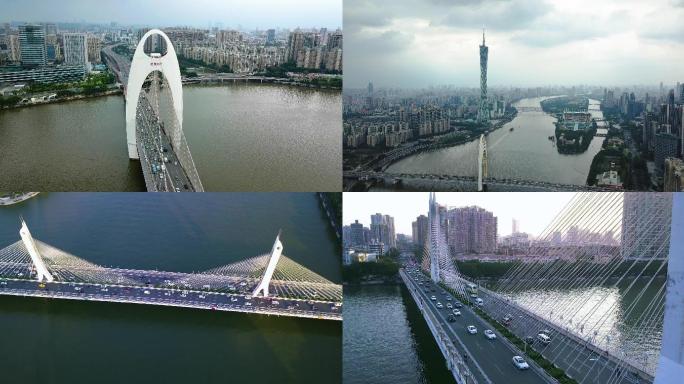 广州塔，猎德大桥，传奇公园航拍2