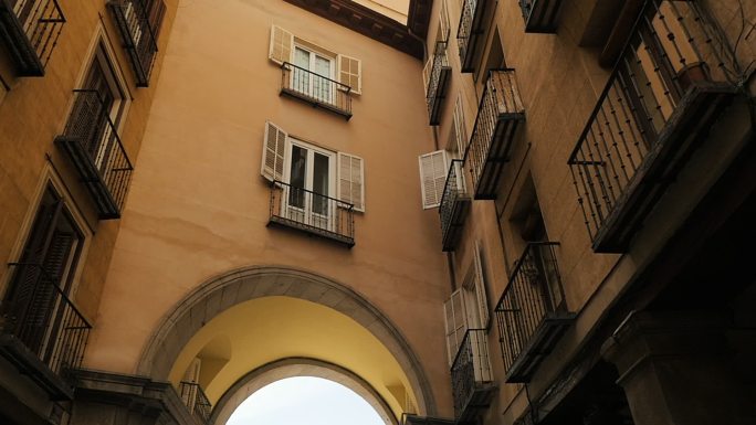 城市建筑欧洲传统民居拱门西西里意大利欧式