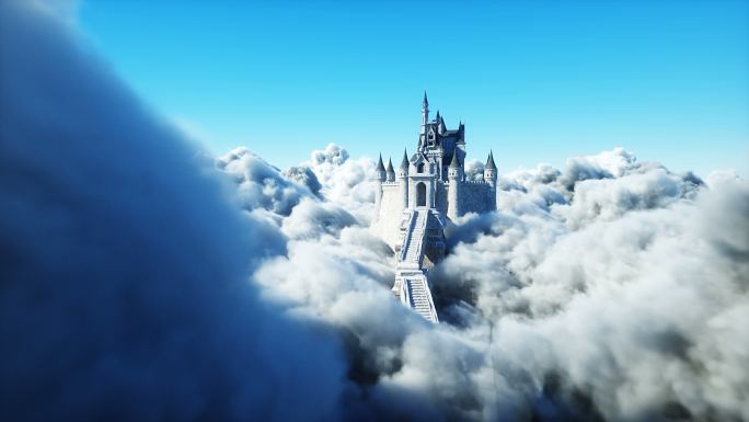 云中的童话宫殿动漫云层仙境