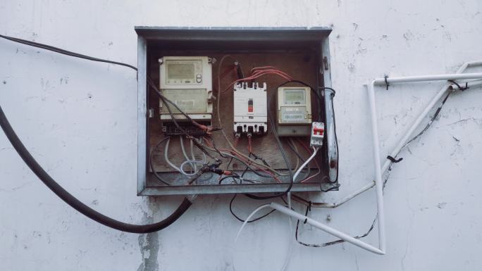 乡镇供电 电力 配电箱 入户线 电表箱
