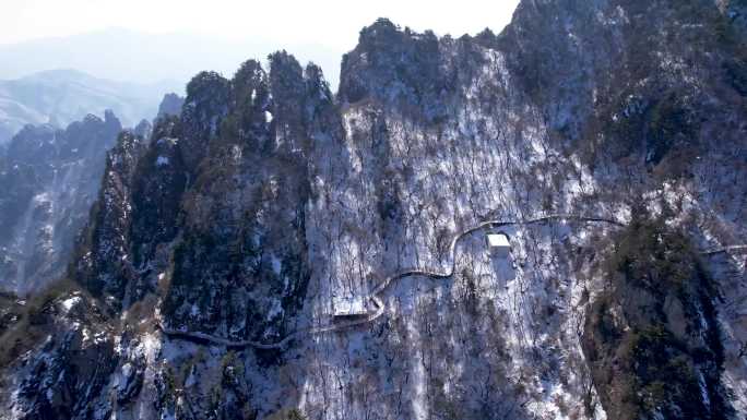 4K河南洛阳老君山雪景风景风光游玩A