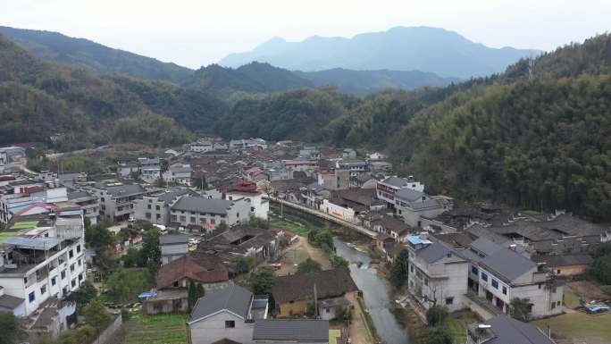 航拍浙江衢州江山市廿八都古镇