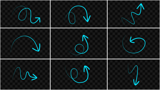 18款手绘箭头动画【带通道】
