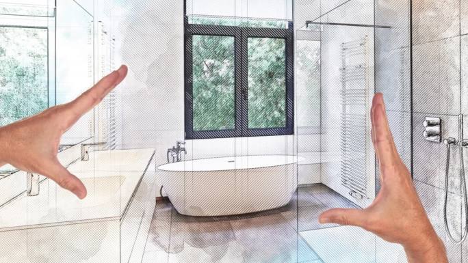 计划翻新豪华现代浴室