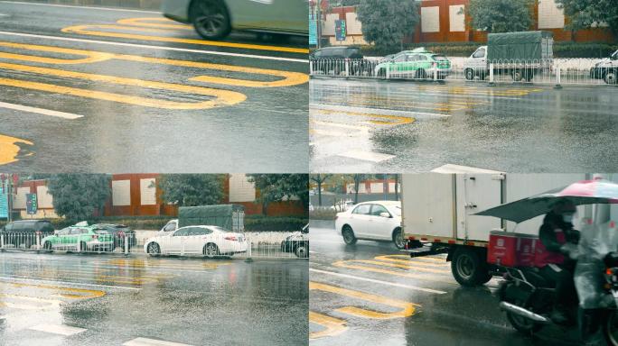 下雨道路