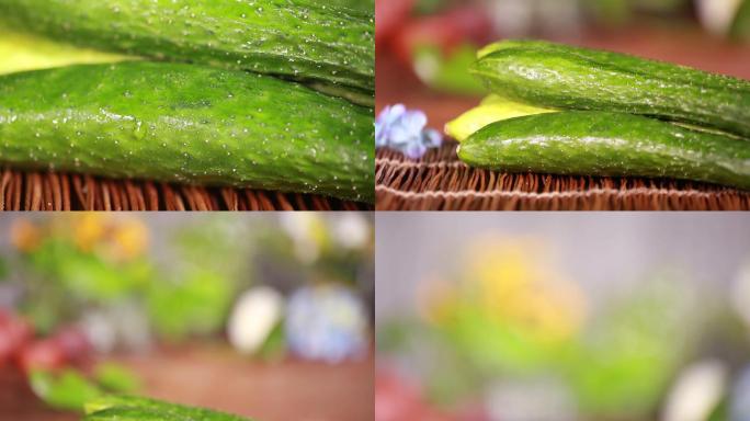 【镜头合集】有机蔬菜鲜嫩黄瓜