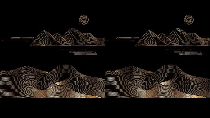 金山 3D流动光影山脉 【循环带通道】