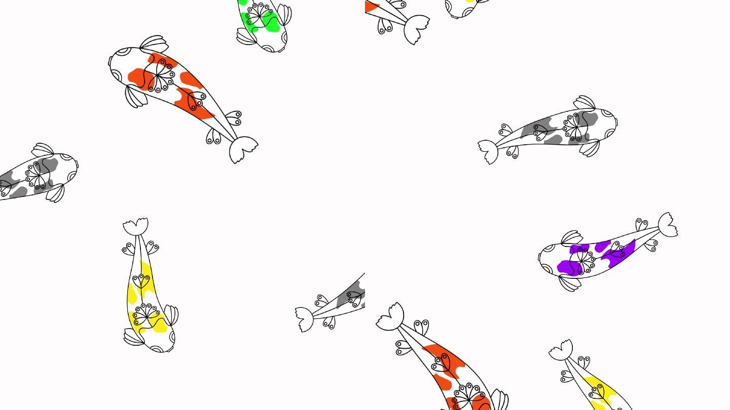 锦鲤平面动画。